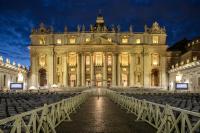 Basilique Saint-Pierre de Rome de nuit